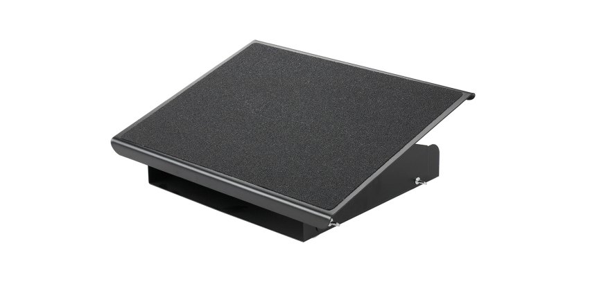 Reposapies metalico q-connect ajustable 3 alturas 415x326x103 mm