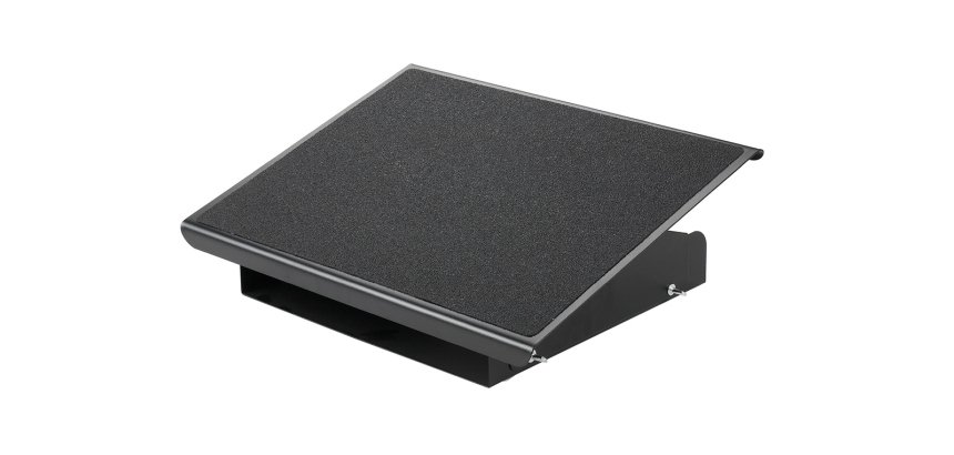 Reposapies metalico q-connect ajustable 3 alturas 415x326x103 mm