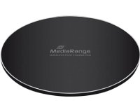 Cargador inalámbrico mediarange para smartphones compatible carga rapida qi color negro