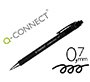 Boligrafo q-connect retractil con grip 0,7 mm color negro