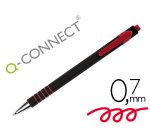 Boligrafo q-connect retractil con grip 0,7 mm color rojo