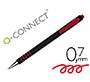 Boligrafo q-connect retractil con grip 0,7 mm color rojo