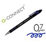 Boligrafo q-connect retractil con grip 0,7 mm color azul