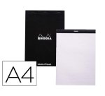 Bloc nota rhodia black dot pad din a4 80 hojas 80 g/m2 liso con puntos negros 5 mm perforado