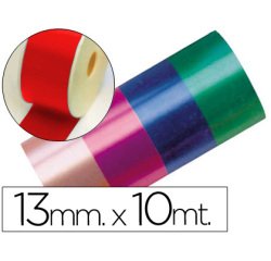 Cinta fantasia 10 mt x 13 mm rojo