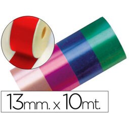 Cinta fantasia 10 mt x 13 mm rojo