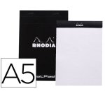 Bloc nota rhodia black dot pad din a5 80 hojas 80 g/m2 liso con puntos negros 5 mm perforado