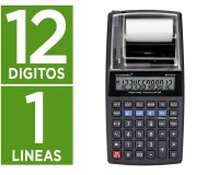 Calculadora q-connect impresora pantalla papel kf11213 12 digitos tinta azul