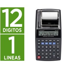 Calculadora q-connect impresora pantalla papel kf11213 12 digitos tinta azul
