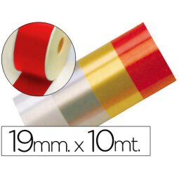 Cinta fantasia 10 mt x 19 mm rojo