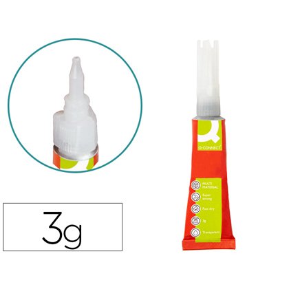 Pegamento q-connect adhesivo instantaneo fuerte 3 g unidad