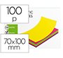 Bloc de notas electrostaticas quita y pon q-connect 70x100 mm 100 hojas 5 colores fluorescentes