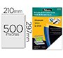 Cubiertas para encuadernar Fellowes A4 polipropileno negro 500 micras - Paquete de 100 unidades