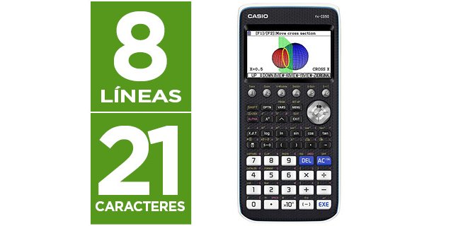 Calculadora casio fx-cg50 cientifica grafica 8 lineas 21 caracteres pantalla color 3d memoria 16 mb conexion usb