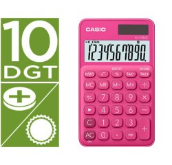 Calculadora casio sl-310uc-rd bolsillo 10 digitos tax +/- tecla color fucsia