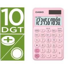 Calculadora casio sl-310uc-pk bolsillo 10 digitos tax +/- tecla doble cero color rosa