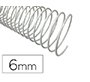 Espiral metalico q-connect blanco 64 5:1 6 mm 1mm caja de 200 unidades
