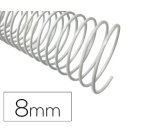 Espiral metalico q-connect blanco 64 5:1 8 mm 1mm caja de 200 unidades