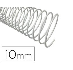 Espiral metalico q-connect blanco 64 5:1 10 mm 1mm caja de 200 unidades