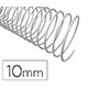 Espiral metalico q-connect blanco 64 5:1 10 mm 1mm caja de 200 unidades
