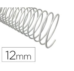 Espiral metalico q-connect blanco 64 5:1 12 mm 1mm caja de 200 unidades