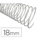 Espiral metalico q-connect blanco 64 5:1 18mm 1,2mm caja de 100 unidades