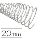Espiral metalico q-connect blanco 64 5:1 20mm 1,2mm caja de 100 unidades