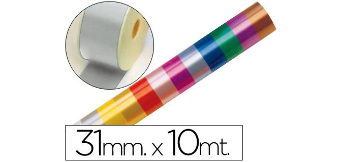 Cinta fantasia 10 mt x 31 mm plata