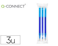 Recambio bolígrafo borrable q-connect retráctil kf11060 - caja de 3 unidades