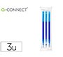 Recambio bolígrafo borrable q-connect retráctil kf11060 - caja de 3 unidades