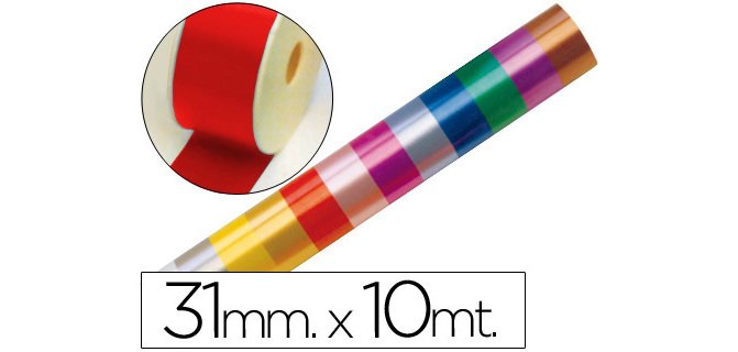 Cinta fantasia 10 mt x 31 mm rojo