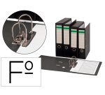 Archivador de palanca elba carton compacto con rado folio lomo de 80 mm negro