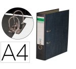 Archivador de palanca elba carton forrado jaspeado con rado din a4 lomo de 80 mm negro