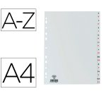 Separador alfabetico elba plastico 120 mc din a4 11 taladros a-z gris