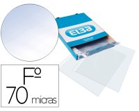 Funda multitaladro elba standard folio 70 micras cristal caja de 100 unidades