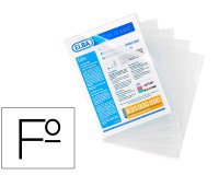 Carpeta dossier uñero elba standard folio plastico 140 mc piel naranja caja de 100 unidades