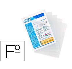 Carpeta dossier uñero elba standard folio plastico 140 mc piel naranja caja de 100 unidades