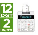 Calculadora casio impresora pantalla lc papel 58 mm impresion bicolor fr-2650rc 12 digitos dc color blanco