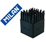 Boligrafo milan p1 retractil 1 mm touch mini negro expositor de 40 unidades