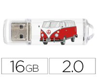 Memoria usb techonetech flash drive 16 gb 2.0 camper van-van
