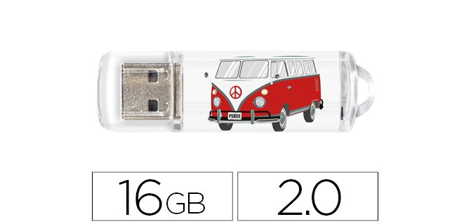 Memoria usb techonetech flash drive 16 gb 2.0 camper van-van