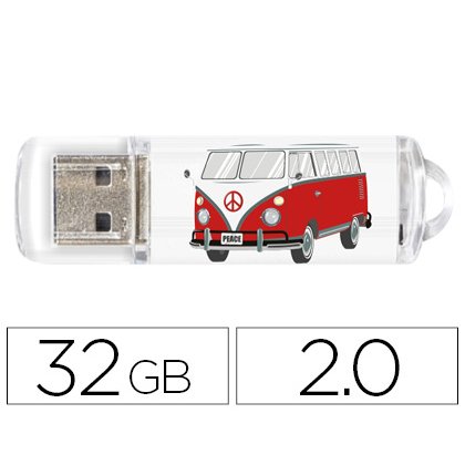 Memoria usb techonetech flash drive 32 gb 2.0 camper van-van