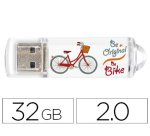 Memoria usb techonetech flash drive 32 gb 2.0 be bike