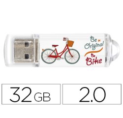 Memoria usb techonetech flash drive 32 gb 2.0 be bike