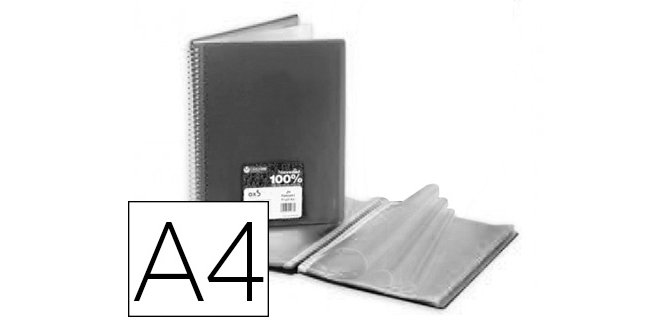 Carpeta carchivo archivex star escaparate con espiral 40 fundas din a4