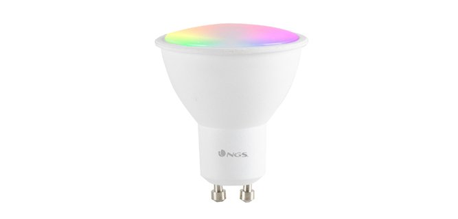 Bombilla ngs bulb wifi led gleam 510c halogena colores 5w 460 lumenes base gu10 regulable en intesidad