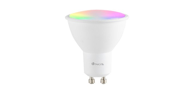 Bombilla ngs bulb wifi led gleam 510c halogena colores 5w 460 lumenes base gu10 regulable en intesidad
