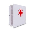 Botiquin q-connect metalico 4 compartimentos vacio primeros auxilios 275x300x120 mm