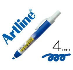 Rotulador artline clix fluorescente ek-63 azul punta biselada 4 mm