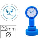Sello artline emoticono disgusto color azul 22 mm diametro